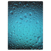 Stijlvolle Cool Blue waterdruppels Klembord (Achterkant)