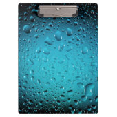 Stijlvolle Cool Blue waterdruppels Klembord (Voorkant)