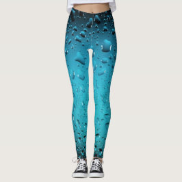 Stijlvolle Cool Blue waterdruppels Leggings
