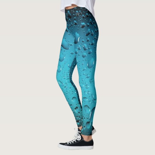 Stijlvolle Cool Blue waterdruppels Leggings (Links)