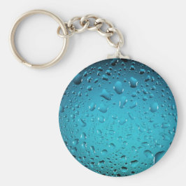 Stijlvolle Cool Blue waterdruppels Sleutelhanger