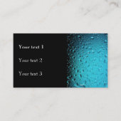 Stijlvolle Cool Blue waterdruppels Visitekaartje (Voorkant)