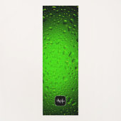 Stijlvolle Cool Green Water druppels Monogram Yogamat (Voorkant)