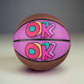 Stijlvolle Cool Kleurrijke "OK" Bold Paarse Sport Basketbal
