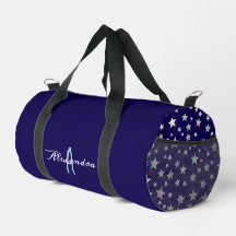 Stijlvolle Cool Stars Patroon Navy Blue Monogramme
