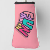 Stijlvolle coole kleurrijke "fun" roze trendy spor golfheadcover (Draai 90)