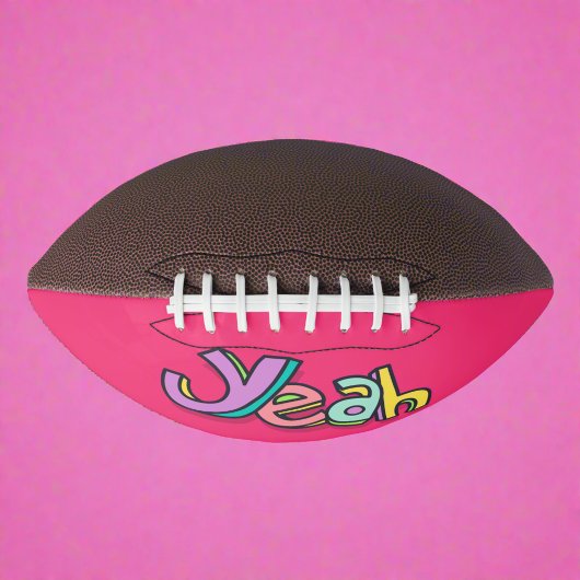 Stijlvolle coole kleurrijke "Ja" vet roze sport American Football