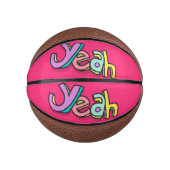 Stijlvolle coole kleurrijke "Ja" vet roze sport Basketbal (Voorkant)