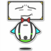 stijlvolle coole robot(s) met rode papillon versie sticker (Voorkant)