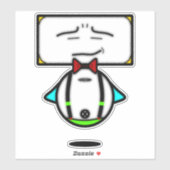 stijlvolle coole robot(s) met rode papillon versie sticker (Vel)