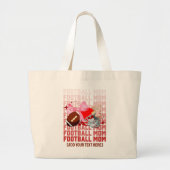 Stijlvolle Coquette FOOTBALL MOM Grote Tote Bag (Voorkant)