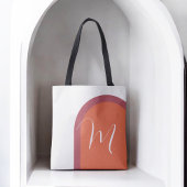 Stijlvolle Coral Magenta Arch met Monogram Tote Bag