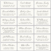 Stijlvolle Cream Wedding Guest Address Sticker (Voorkant)