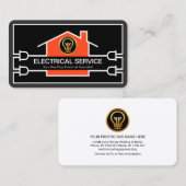 Stijlvolle, creatieve elektrische hoofdstroombekab visitekaartje (Voorkant / Achterkant)