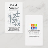 Stijlvolle creatieve financiële cijfers visitekaartje (Voorkant / Achterkant)