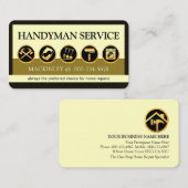 Stijlvolle Creatieve Handyman Tools Icoon Laag Visitekaartje (Voorkant / Achterkant)
