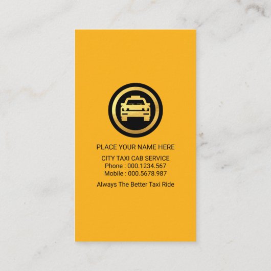 Stijlvolle creatieve TAXI Blocks Visitekaartje (Achterkant)