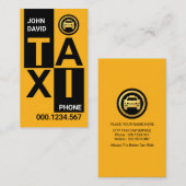 Stijlvolle creatieve TAXI Blocks Visitekaartje (Voorkant / Achterkant)