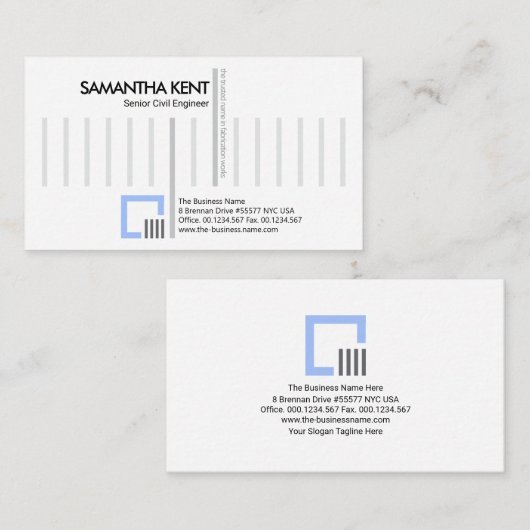 Stijlvolle Creative Construction Rebar Engineering Visitekaartje (Voorkant / Achterkant)