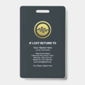 Stijlvolle Creative Global Blue Waves Press Foto Badge (Achterkant)