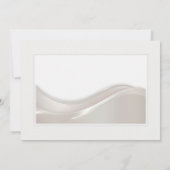 Stijlvolle crème bruiloft kaart (Achterkant)