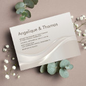 Stijlvolle crème bruiloft kaart