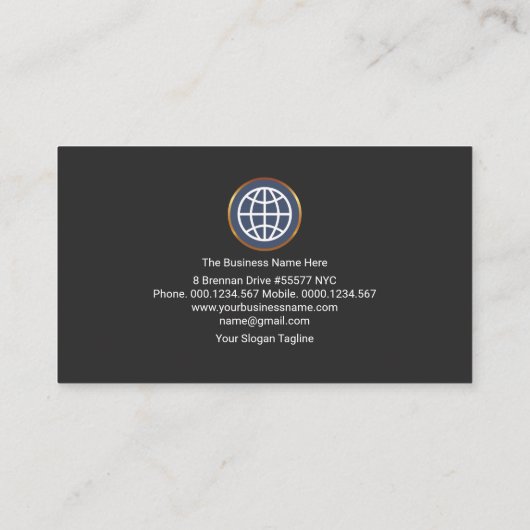 Stijlvolle Crisscross Lines Brown Lijst Logistics Visitekaartje (Achterkant)