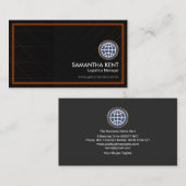 Stijlvolle Crisscross Lines Brown Lijst Logistics Visitekaartje (Voorkant / Achterkant)