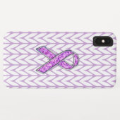 Stijlvolle Crystal Pink Ribbon Awareness Knit Case-Mate iPhone Case (Achterkant (horizontaal))