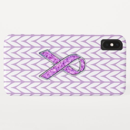 Stijlvolle Crystal Pink Ribbon Awareness Knit Case-Mate iPhone Case (Achterkant (horizontaal))