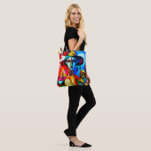 Stijlvolle Cubisme Dames Tote Tas (Op model)