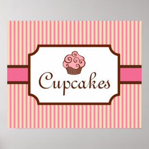  stijlvolle cupcake-broekkunst afdrukken poster