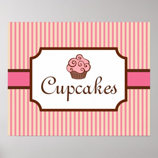  stijlvolle cupcake-broekkunst afdrukken poster (Voorkant)