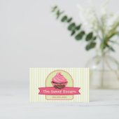 Stijlvolle Cupcake-desserts Visitekaartje (Staand voorkant)