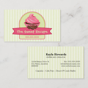 Stijlvolle Cupcake-desserts Visitekaartje