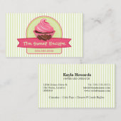 Stijlvolle Cupcake-desserts Visitekaartje (Voorkant / Achterkant)