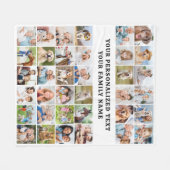 Stijlvolle Custom 36 Photo Collage Modern Family Fleece Deken (Voorkant (Horizontaal))