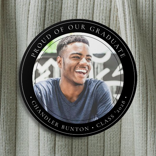 Stijlvolle Custom Afstuderen Photo Afstuderen Ronde Button 7,6 Cm