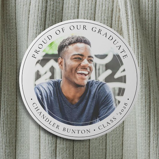 Stijlvolle Custom Afstuderen Photo Afstuderen Ronde Button 7,6 Cm