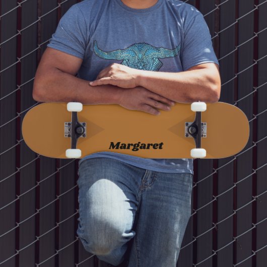 Stijlvolle Custom Benoemd Metallic Brons met Koper Persoonlijk Skateboard (Buiten 3)