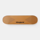 Stijlvolle Custom Benoemd Metallic Brons met Koper Persoonlijk Skateboard (Horizontaal)