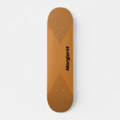Stijlvolle Custom Benoemd Metallic Brons met Koper Persoonlijk Skateboard (Voorkant)