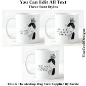 Stijlvolle Custom Glitter Sparkle Queen 036 Novelt Koffiemok