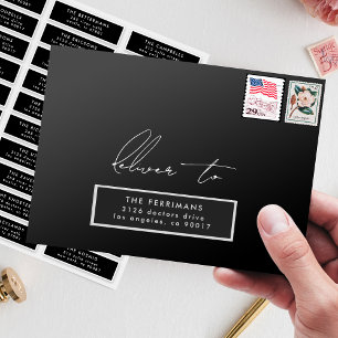 Stijlvolle Custom individuele bruiloft gastadres Sticker