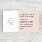 Stijlvolle Custom Logo Minimalist Blush Roze Visitekaartje