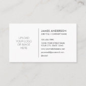 Stijlvolle Custom Logo Minimalist Wit Grijs Visitekaartje (Voorkant)