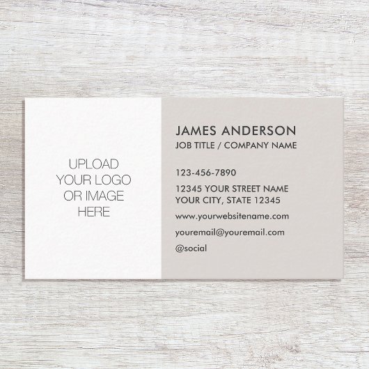 Stijlvolle Custom Logo minimalistisch lichtgrijs Visitekaartje