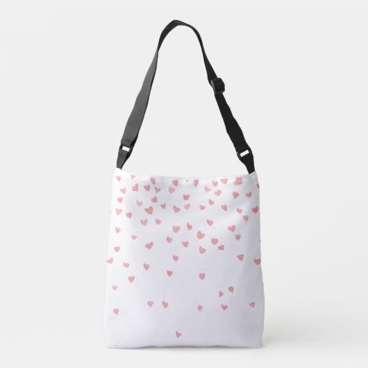 Stijlvolle Custom Love Hearts Crossbody Tas (Achterkant)