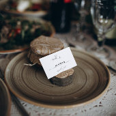 Stijlvolle Custom Names Bruiloft Zwart Wit Plaatskaartje