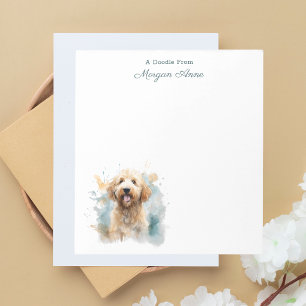 Stijlvolle Cute Goldendoodle Hond Moderne Trendy Notitieblok